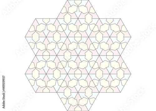 F-12,1,2,3,4 Abstract vector graphic based on harmonic vortex 