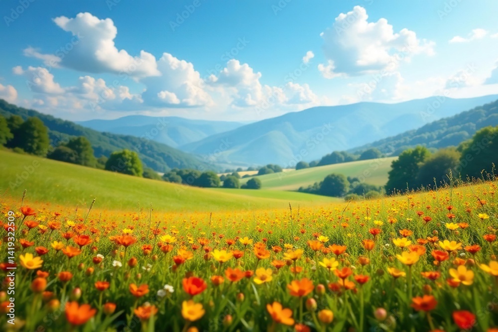 Vivid, unfocused landscape, ideal for website design, element, travel, wallpaper Vivid, unfocused landscape, ideal for website design, element, travel, wallpaper