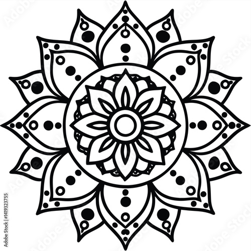 Ornate floral mandala design