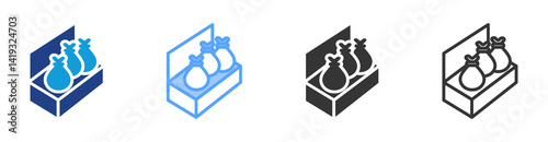 Dumpsten icon set multiple style collection