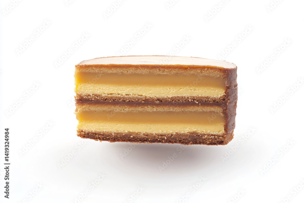 Fototapeta premium a piece of cake with a bite taken out of it