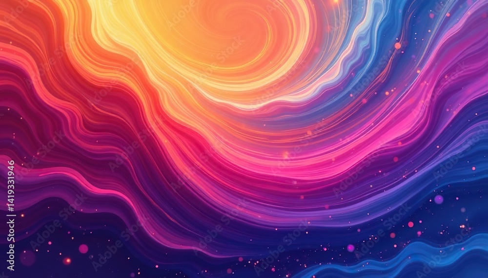 Abstract swirls, vibrant hues, gradient texture, background, abstract