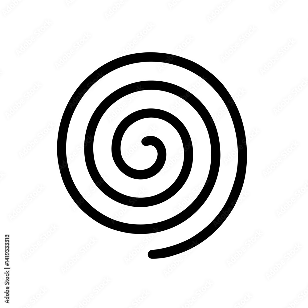 Spiral shape in minimalist design representing clay modeling Spiral shape in minimalist design representing clay modeling