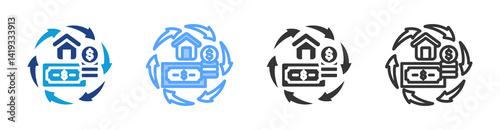 Sustainability icon set multiple style collection
