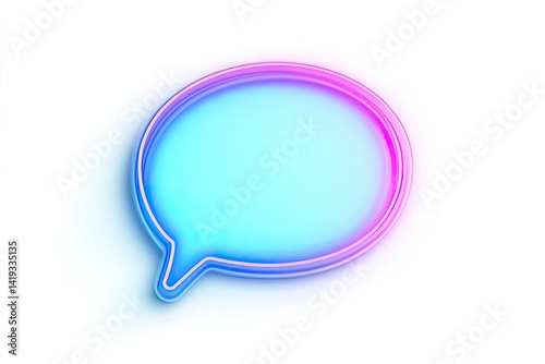 Neon speech bubble