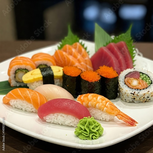 sushi on a plate