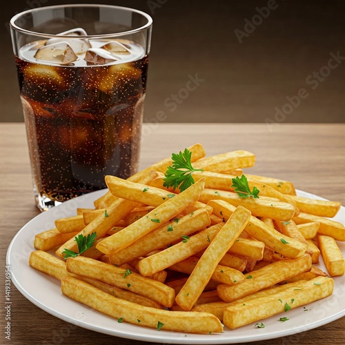 french fries and cola