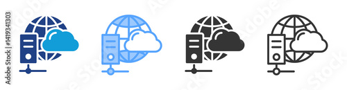 Web Server icon set multiple style collection