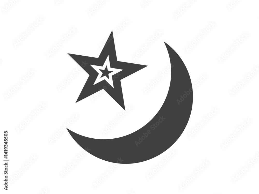 moon, star vector symbol moon, star vector symbol
