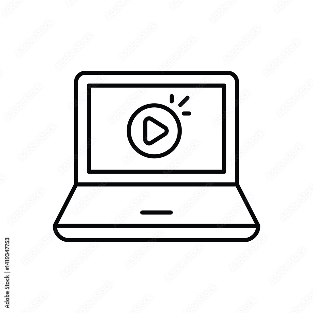 Video Lecture Vector icon Video Lecture Vector icon
