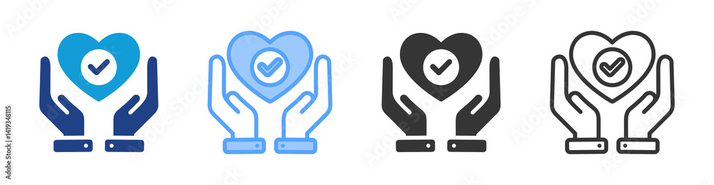 Acceptance icon set multiple style collection Acceptance icon set multiple style collection