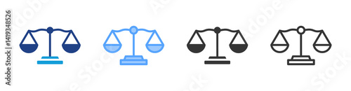 Equality icon set multiple style collection