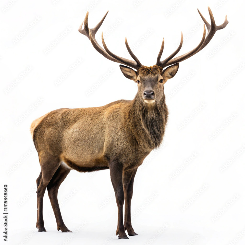 deer isolated on white background deer isolated on white background
