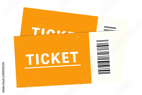 オレンジ色のチケット