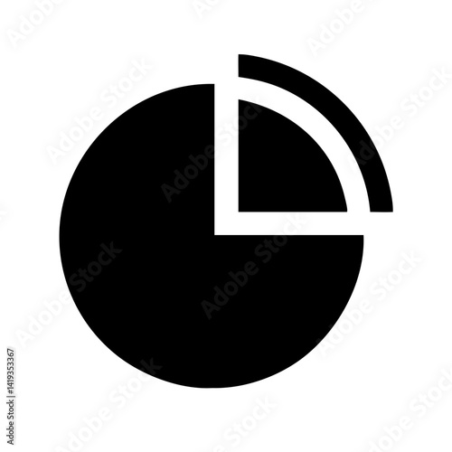Circular Pie Chart Breakdown Icon Design