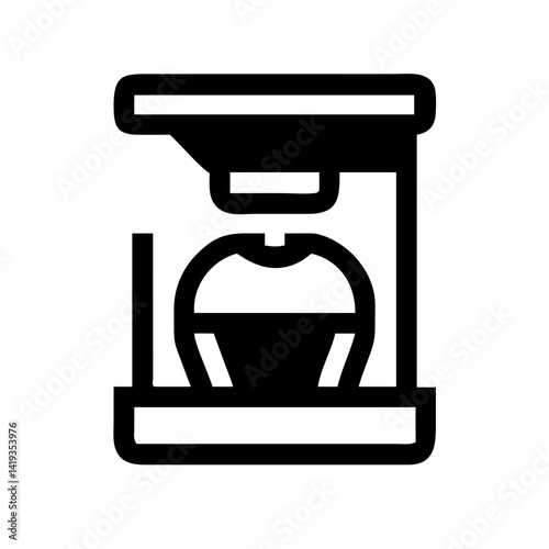 Coffee Maker with Filter Slot Icon Design