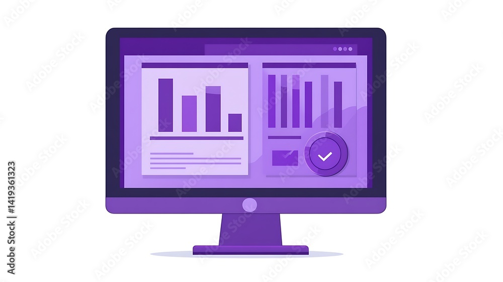 Data Analytics Computer Screen Showing Charts Graphs Data Analytics Computer Screen Showing Charts Graphs
