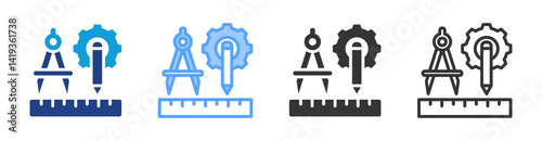 Measurements icon set multiple style collection