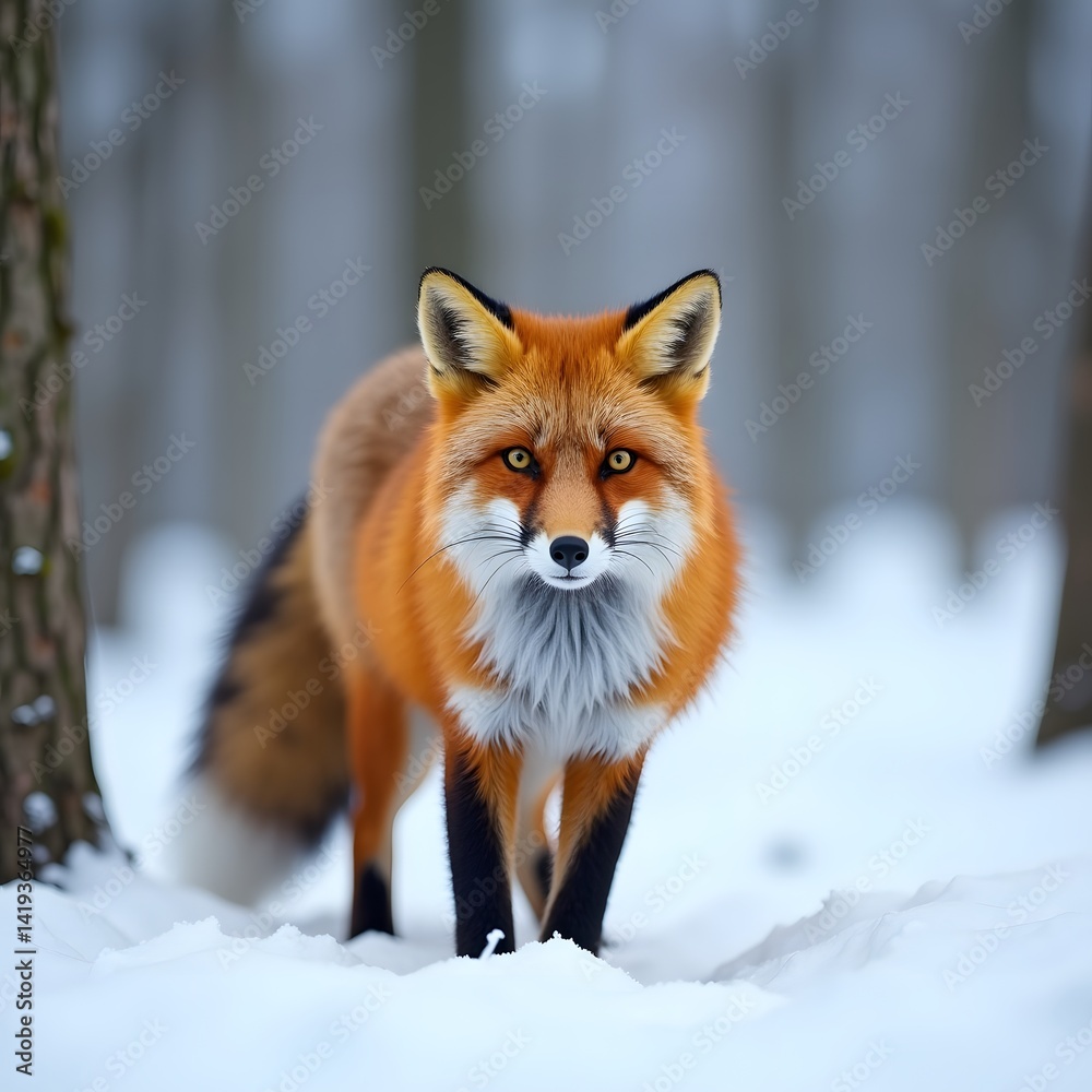 Obraz premium red fox vulpes