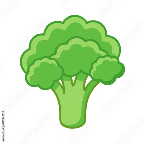 Fresh Broccoli Produce Icon Design