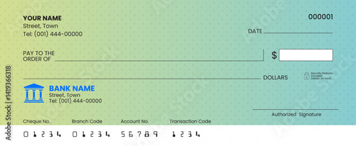 Blank Check Template – Editable Bank Cheque Vector Design