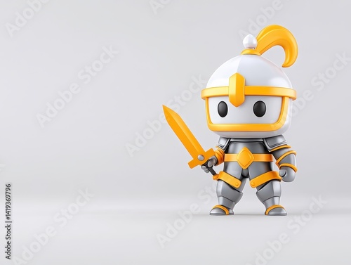 Cute knight in armor