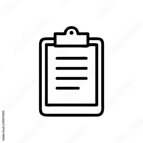 Professional icon with a modern touch - stylish clipboard with texture and document