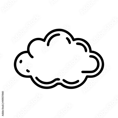 Cloud computing icon for business - minimalism and lightness