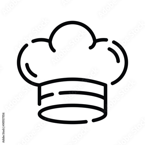 Premium line style icon depicting chef hat