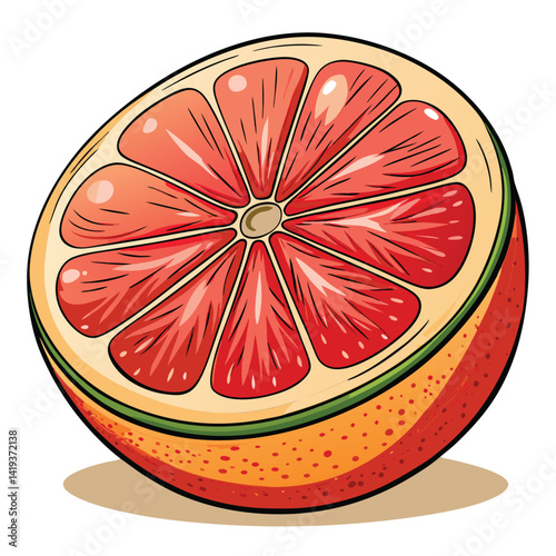 Grapefruit Slice Illustration (1)