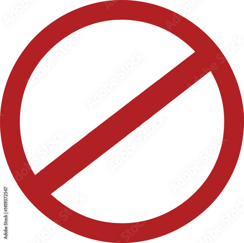 No Entry Sign: A bold, simple, and universally understood symbol prohibiting entry.  The deep red color adds to its visual impact.