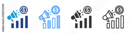 Progress icon set multiple style collection