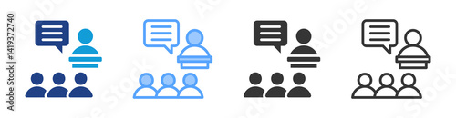 General Public icon set multiple style collection