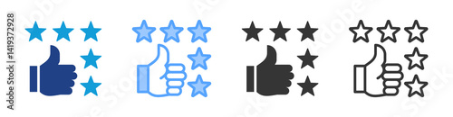 Product Reviews icon set multiple style collection