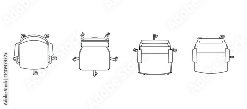 Office Chair Outlines Top View