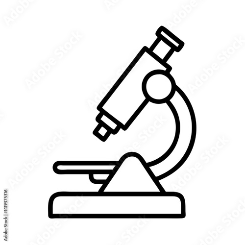 Microscope vector illustration for science education research and laboratory equipment concept design
