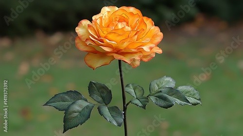Vibrant orange rose