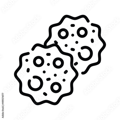 Have a look at this creatively designed line icon of cookies