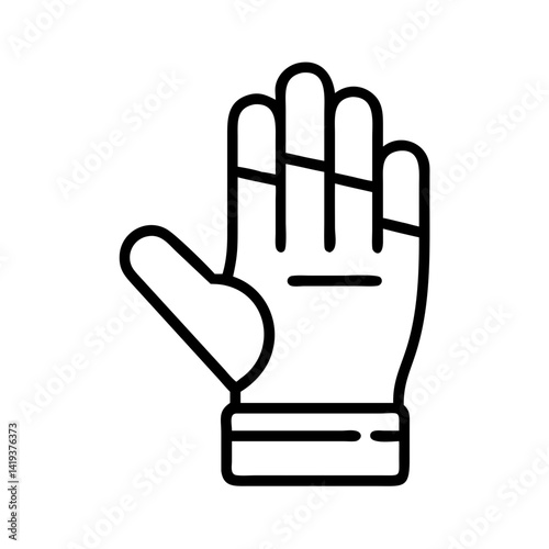 Illustration of winter glove for protection from cold weather and hand safety equipment icon vector
