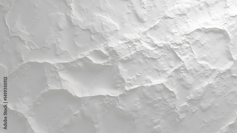 Obraz premium Textured White Surface with Cracks and Patterns for Background Use