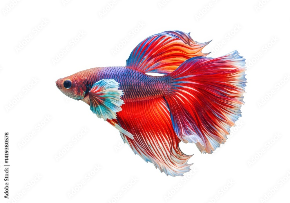 Fototapeta premium Beautiful betta fish isolated on white background