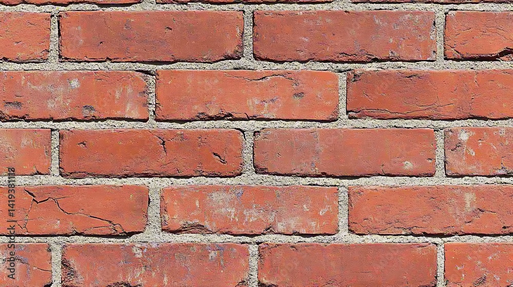 Obraz premium Structured red brick wall texture pattern design for architectural backgrounds