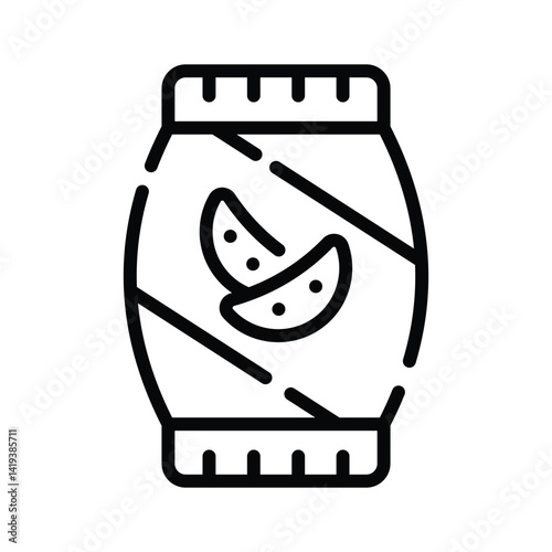 Ready to use line style icon of chips packet