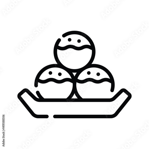 Get this amazing line style icon of dessert balls