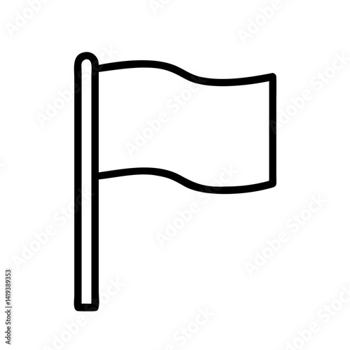 Download outline flag icon vector illustration for web design and mobile app development use case