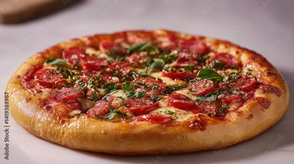 hot pizza in white space hot pizza in white space