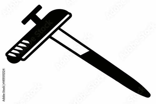 nail puller silhouette line art vector illustration