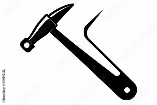 nail puller silhouette line art vector illustration