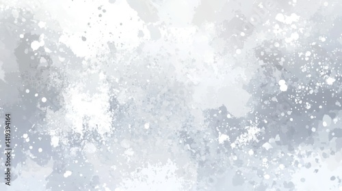 Abstract backdrop of light gray and white splatter.