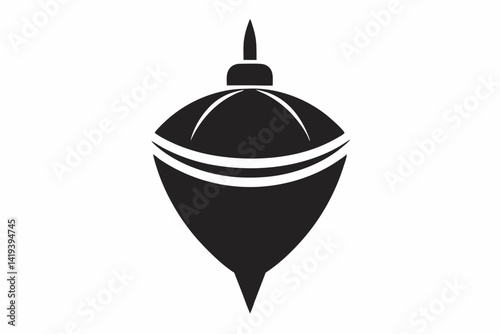 plumb bob silhouette line art vector illustration